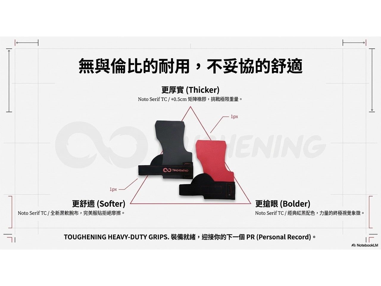 【力煉】Toughening新款加厚護掌2.2mm